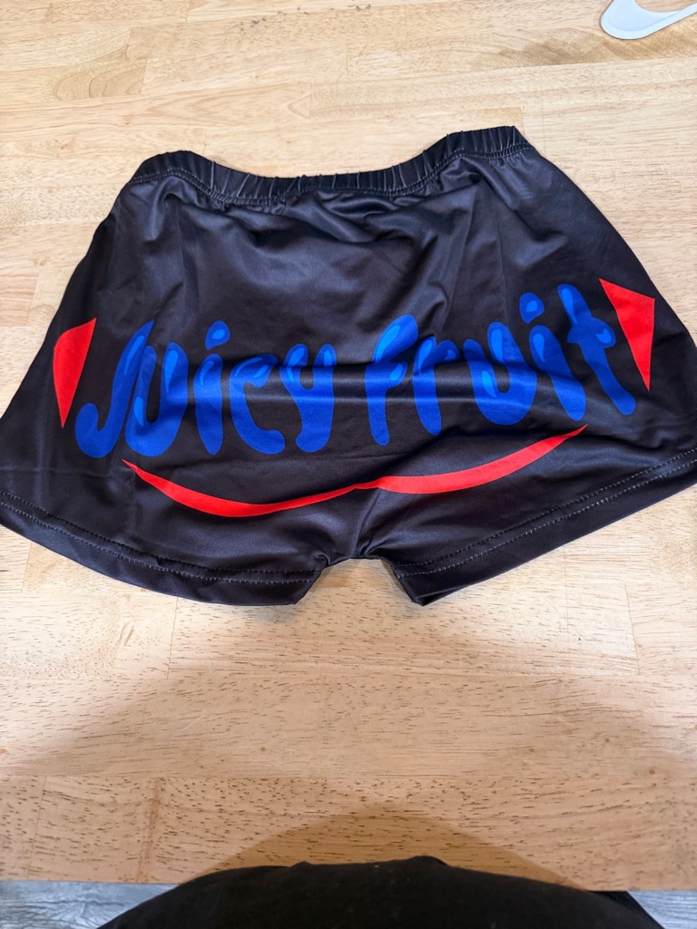 Juicy Fruit Graphic Black Athletic Shorts(5)